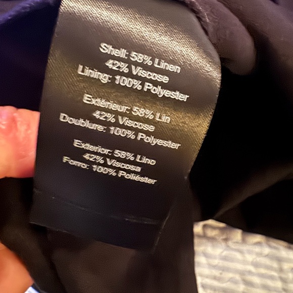 Donna Karan Black linen Midi Dress with Gold Bow belt - Picture 8 of 10